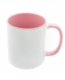 Coloured Inner and handle mugs -  Pink -36pcs