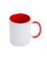 Coloured Inner and handle mugs -  Red -36pcs
