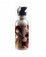 Water Bottles Integrated Straw - 600ml - Silver